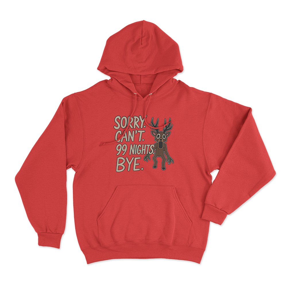 99 Nights Deer Hoodie Red 99 Nights Deer Hoodie Red