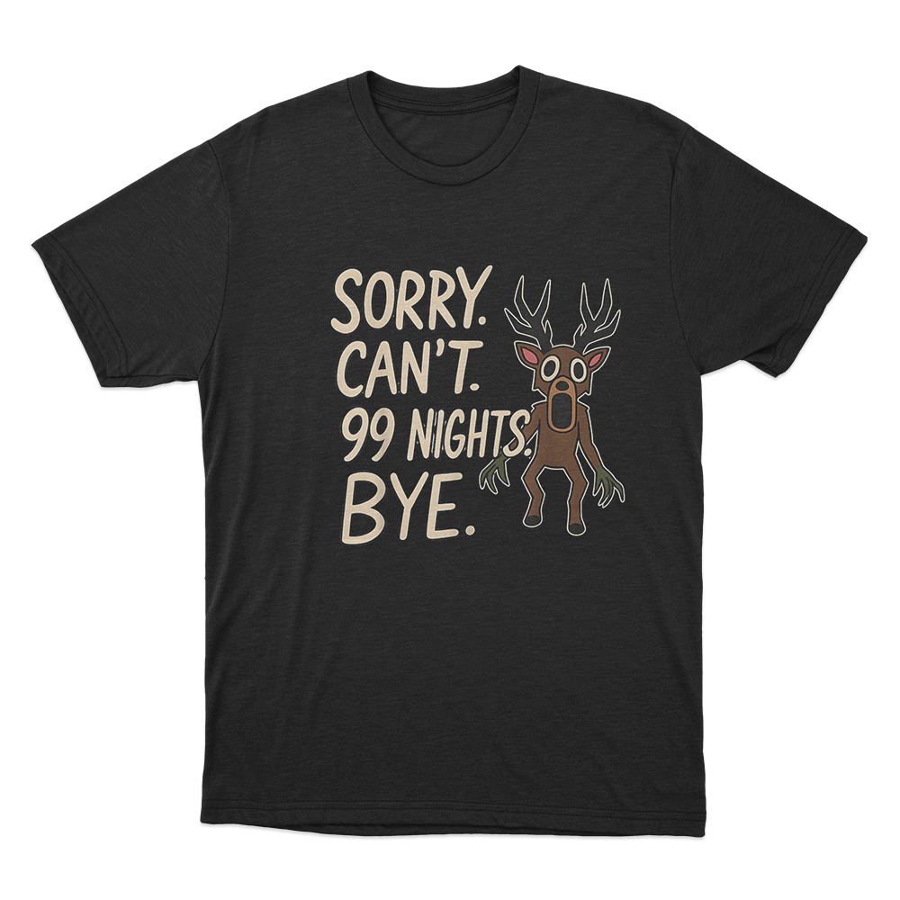 99 Nights Deer T Shirt Black 99 Nights Deer T Shirt Black