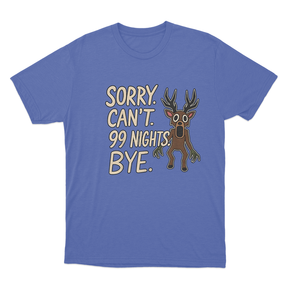 99 Nights Deer T Shirt Blue 99 Nights Deer T Shirt Blue