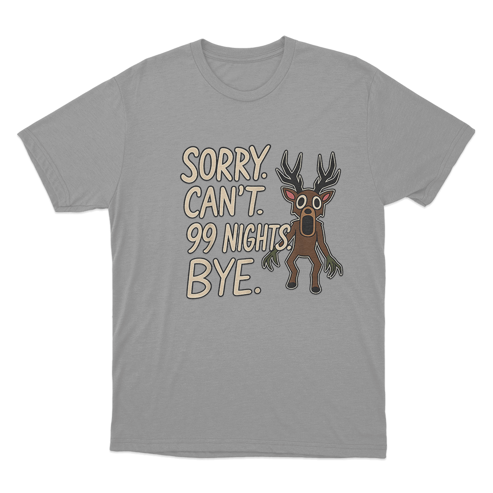99 Nights Deer T Shirt Grey 99 Nights Deer T Shirt Grey