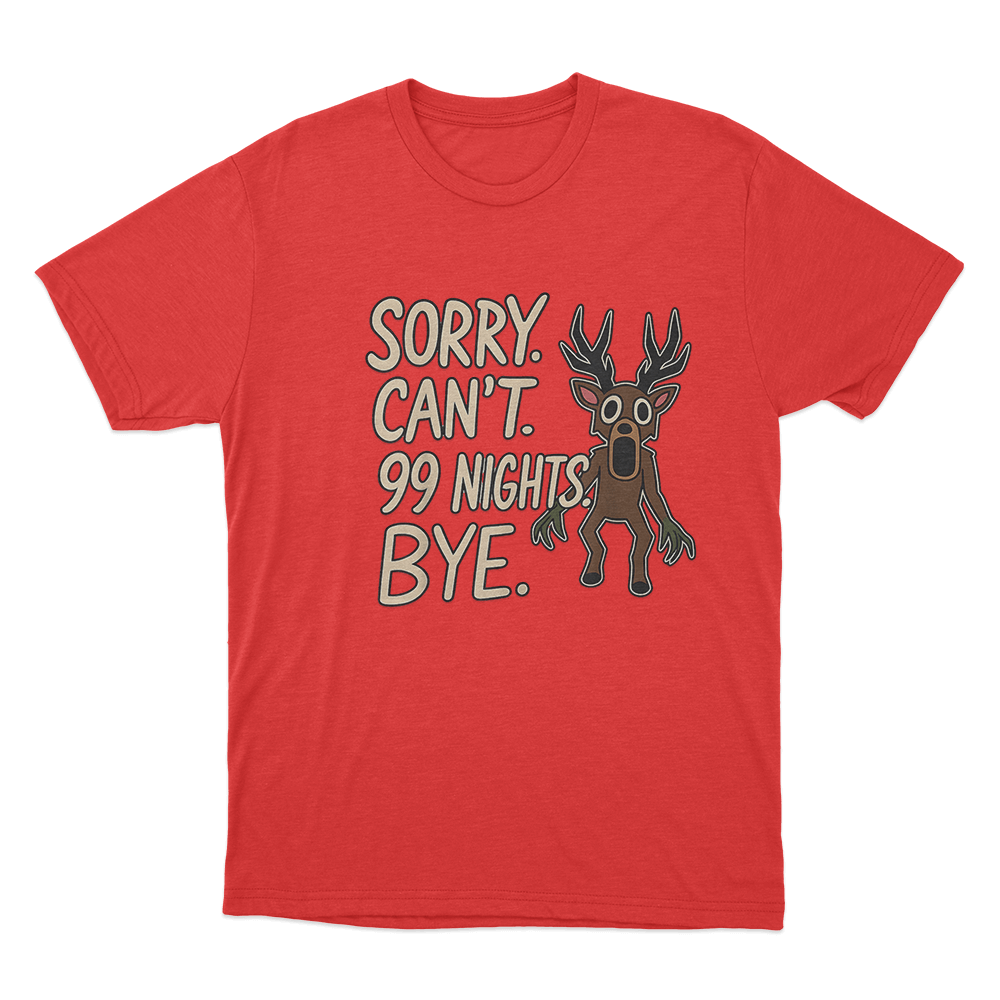 99 Nights Deer T Shirt Red 99 Nights Deer T Shirt Red