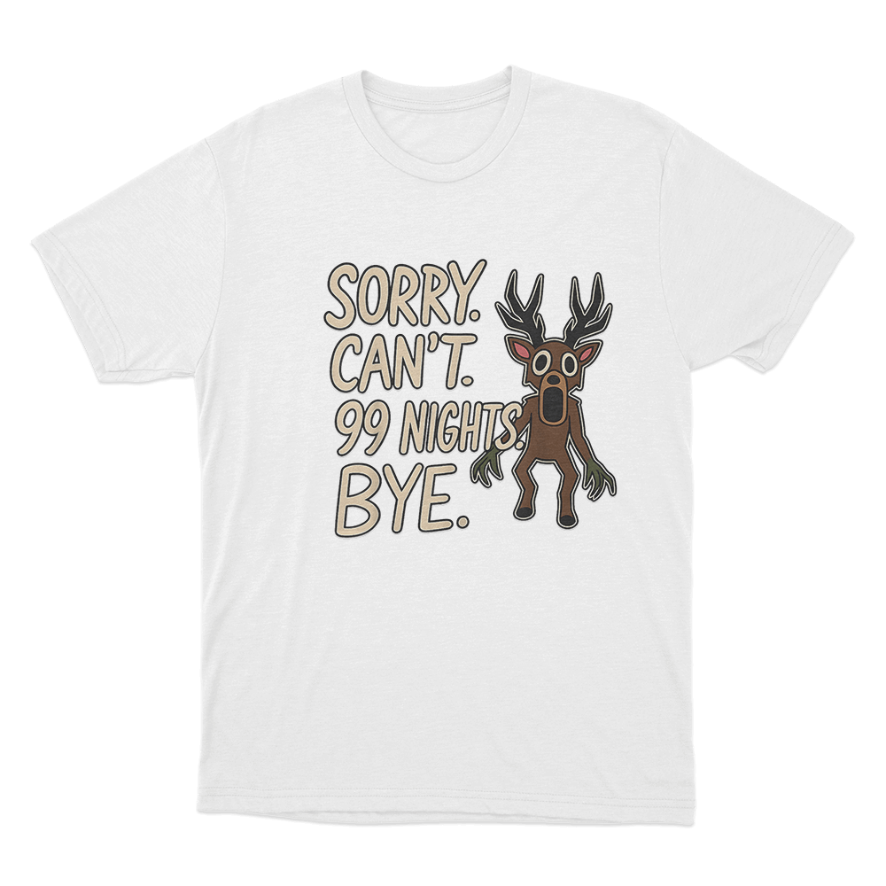 99 Nights Deer T Shirt White 99 Nights Deer T Shirt White