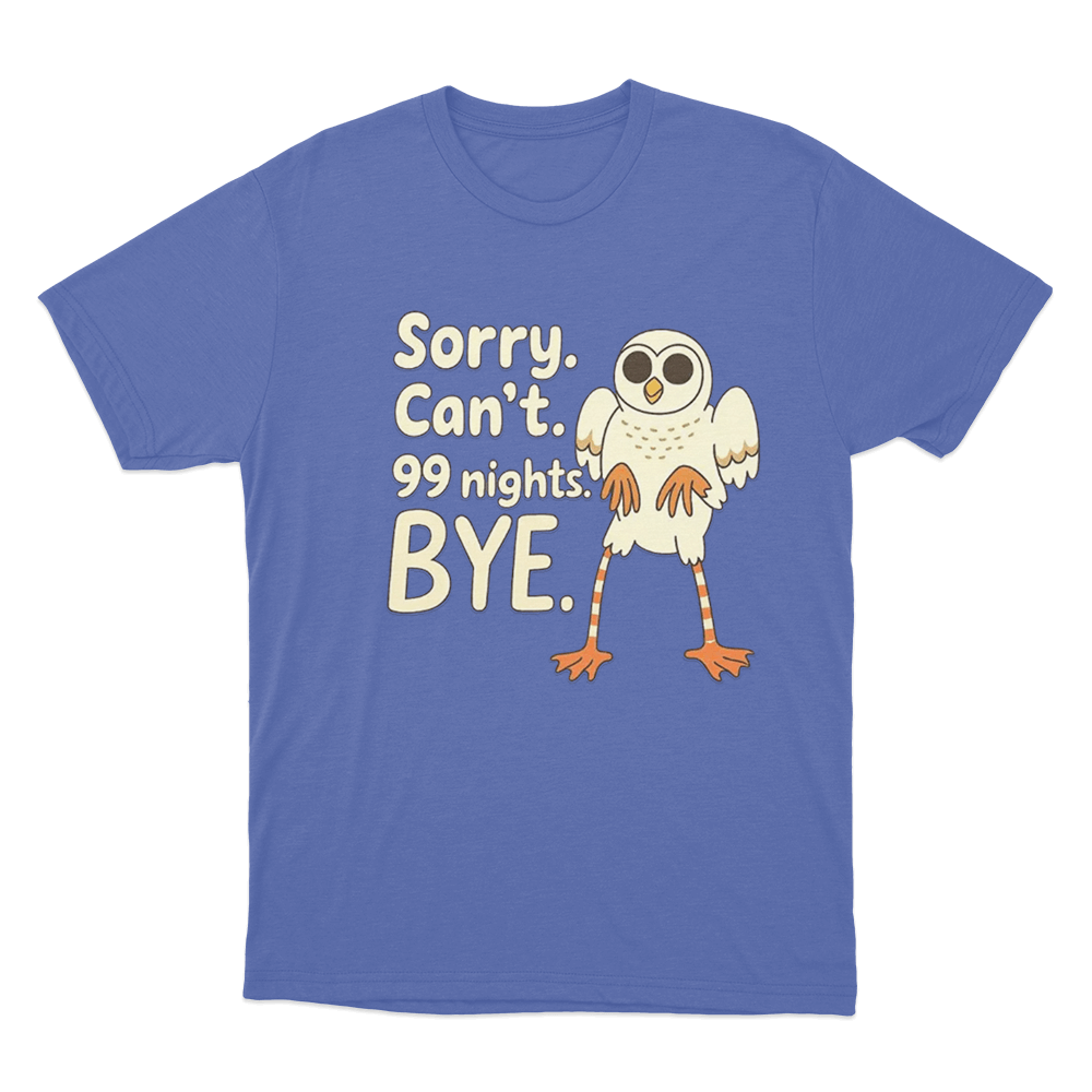 99 Nights Owl T Shirt Blue 99 Nights Owl T Shirt Blue