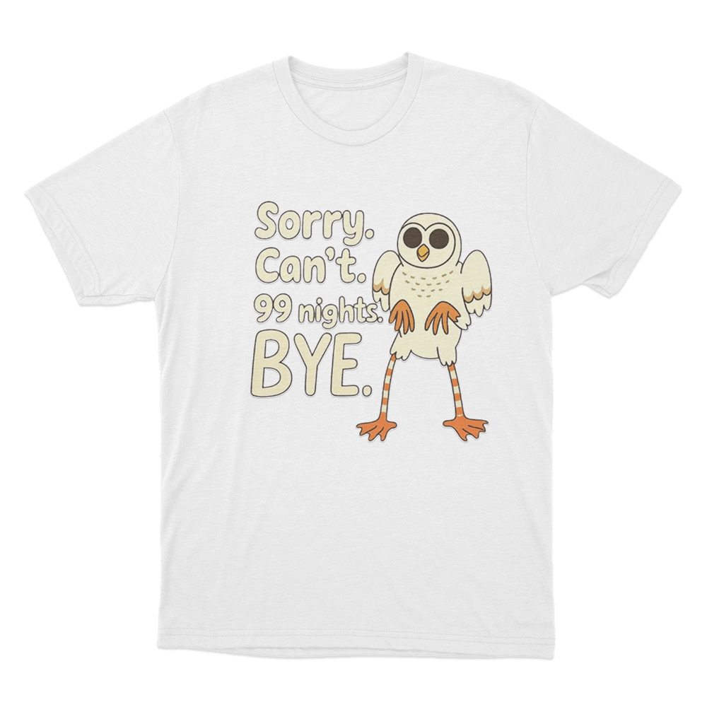 99 Nights Owl T Shirt White 99 Nights Owl T Shirt White